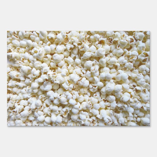 Festive Popcorn Texture Photography Decor Yard Sign (Back)
