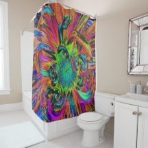 Festive Psychedelic Colorful Dahlia Flower Petals