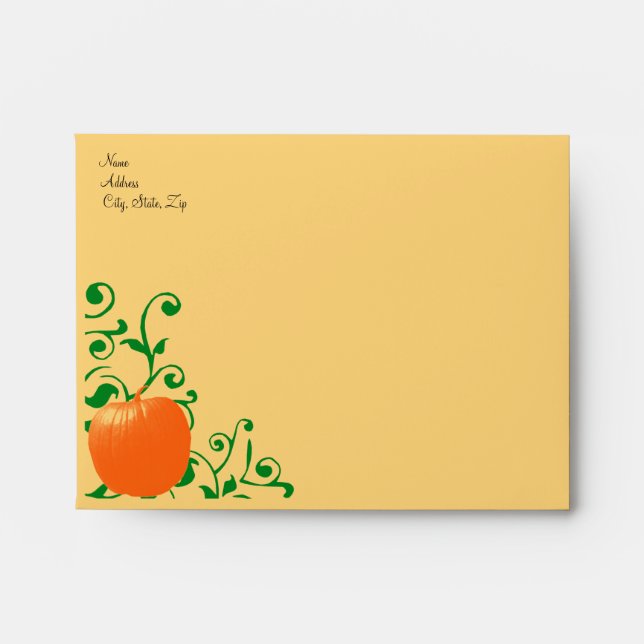Festive Pumpkin Envelope Template (Front)