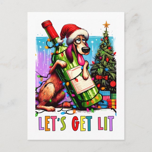 Festive Pup  Postcard (Front)