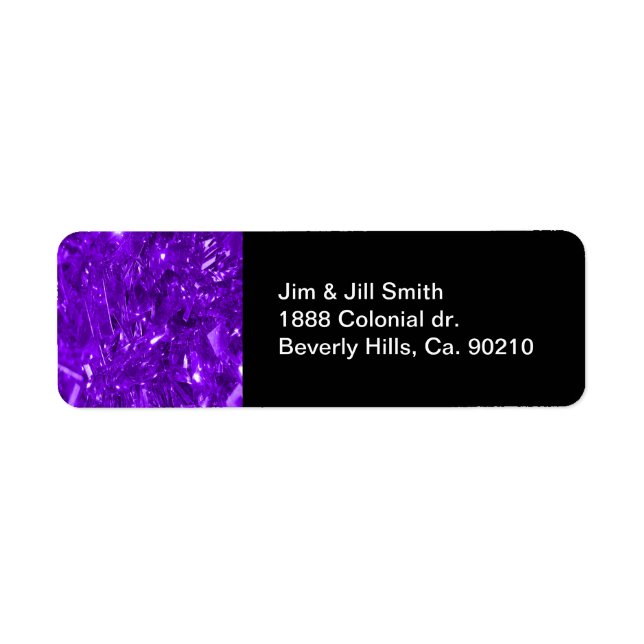 Festive Purple Foil Label (Front)