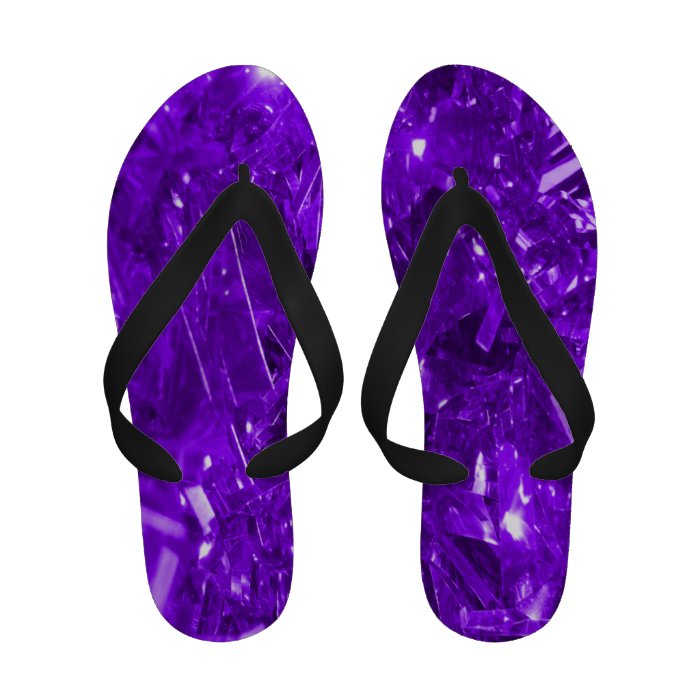 Festive Purple Foil Sandals