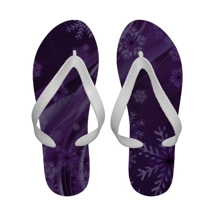 Festive Purple Footwear Flip Flops