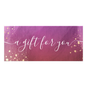 Festive Purple Watercolor Spa Gift Certificate