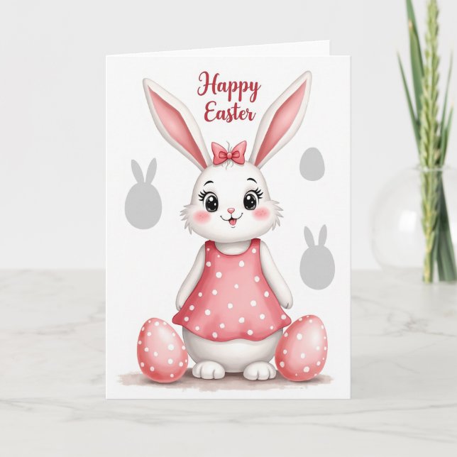 Festive Rabbit Holiday Card (Front)