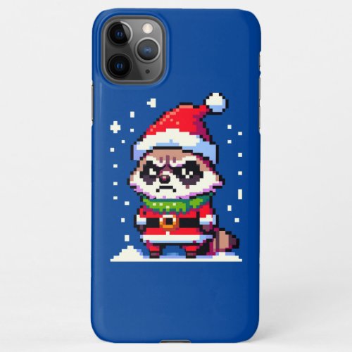 Festive Raccoon Charm _ Christmas Humor Art iPhone 11Pro Max Case