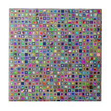 Festive Rainbow Textured Mosaic Tiles Pattern