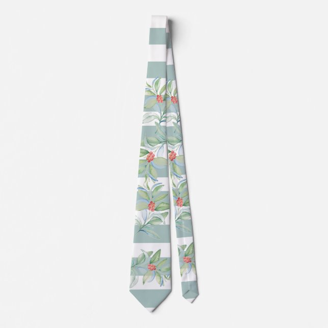 Festive Red and Green Christmas Neck Tie (Front)