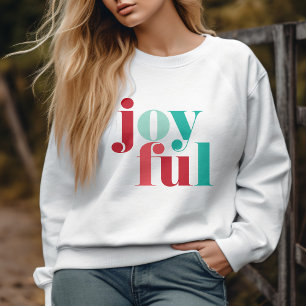 Festive Red and Green "Joyful" Christmas Sweatshirt