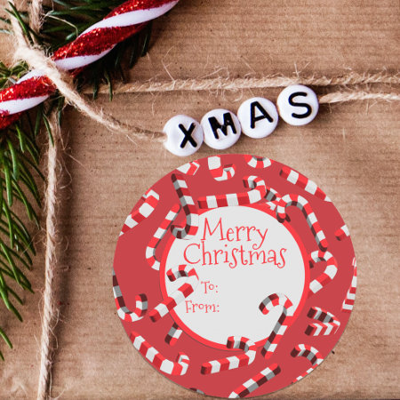 Festive Red and White Candy Canes Christmas