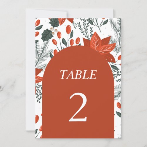 Festive Red Christmas Pattern Arch Table 2  