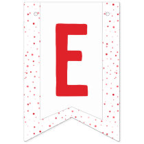 Festive Red Dots &amp; Typography Merry Everything Bunting Flags