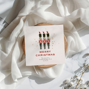 Festive Red & Gold Nutcracker Christmas Napkins