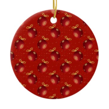 Festive Red Gold Ornaments