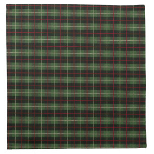 Festive Red, Green and Cream Cosy Christmas Plaid Cloth Napkin