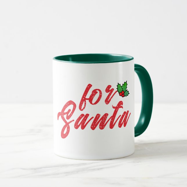 Festive Red & Green Holly Mug | Christmas Gift  (Front Right)