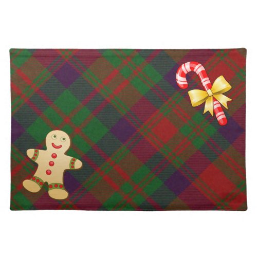 Festive Red  Green Plaid Christmas Place Mat