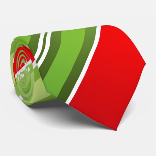 FESTIVE Red Green White Christmas Stripes Tie