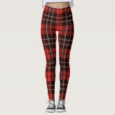 Black and Red Buffalo Check Lumberjack Plaid Leggings