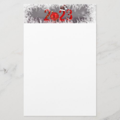 Festive Red Merry Christmas New Year 2023 Stationery