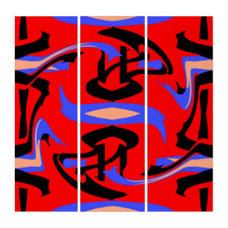 Festive Red Native Indian and Japanese Art Blend