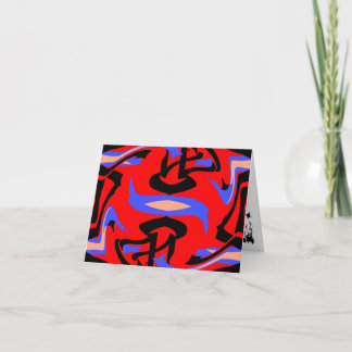 Festive Red Native Indian and Japanese Art Blend Holiday Card