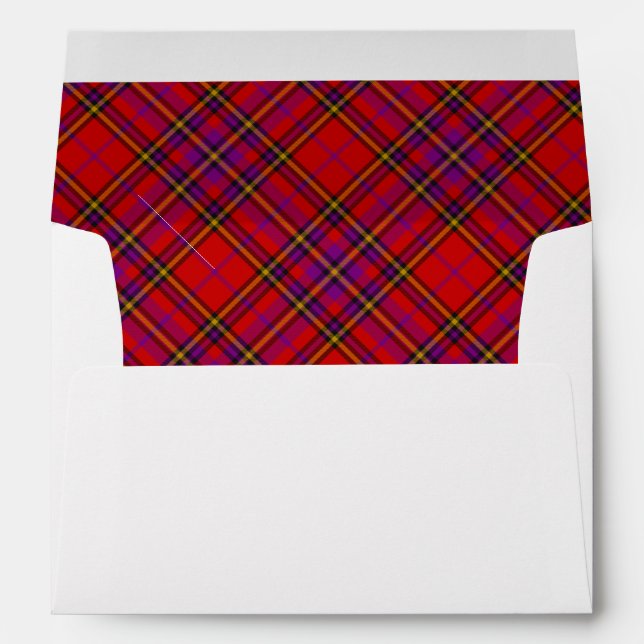 Festive Red Plaid  Envelope (Back (Bottom))