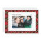 Festive Red Plaid Pattern Merry Christmas Photo