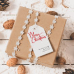 Festive Red Script Merry Christmas Family Gift Tags<br><div class="desc">Celebrate the season with this festive red script Merry Christmas family gift tags featuring a touch of elegant charm. The chic design showcases a simple red-and-white color palette, evoking the cozy spirit of winter. Its modern and unique appeal and rustic wording create a perfect balance between seasonal and contemporary. In...</div>