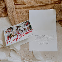 Festive Red Script Merry Christmas Folded 5 Photo
