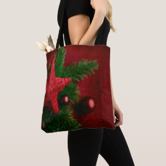 Festive Red Star Christmas Bag