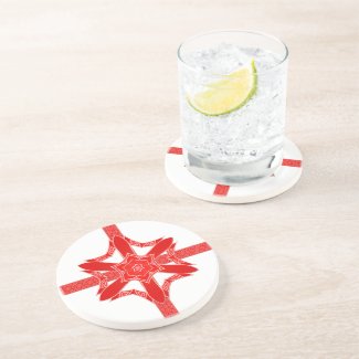 Festive Red Star Flower Lace