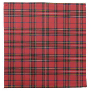 Festive Red Tartan Plaid Cloth Napkin