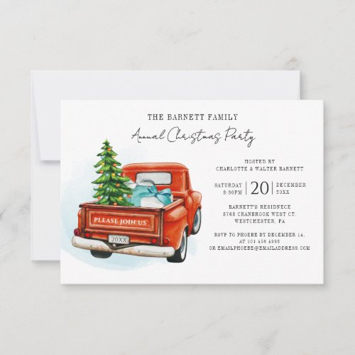 Festive Red Truck Christmas Party