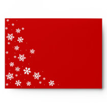 Festive Red & White Snowflake Holiday Envelope Festive Red & White Snowflake Holiday Envelope