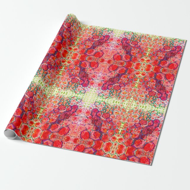 Festive Red Wrapping Paper (Unrolled)