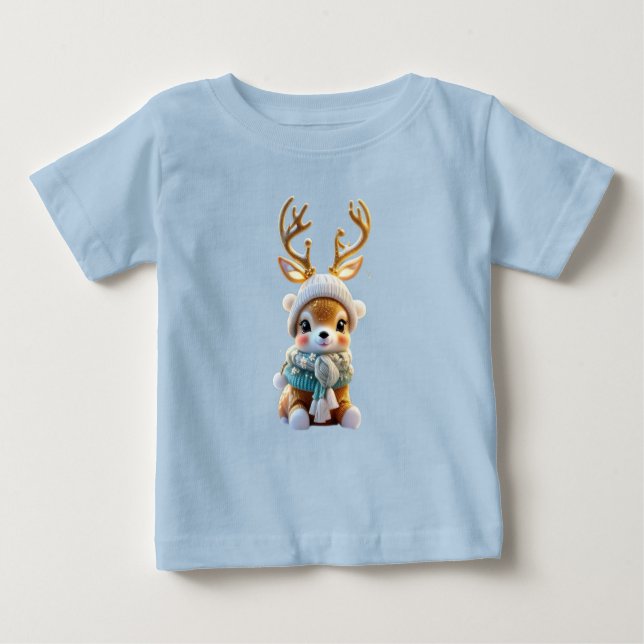 Festive Reindeer Delight tshirt  (Front)