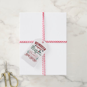 Festive reindeer express greeting from Santa Claus Gift Tags