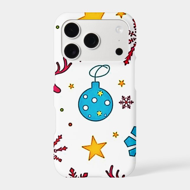 Festive Reindeer Magic Pattern Design Case-Mate iPhone Case (Back)