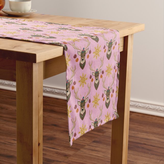 Festive Reindeer Short Table Runner (In Situ)