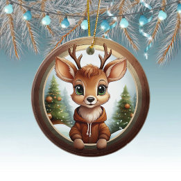 Festive Reindeer Xmas Wooden Frame Decoration 🦌🎄