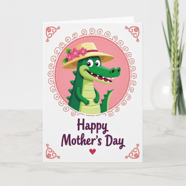 Festive Reptile Mothers Day Card (Front)