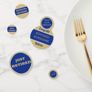 Festive Retirement Party table Confetti