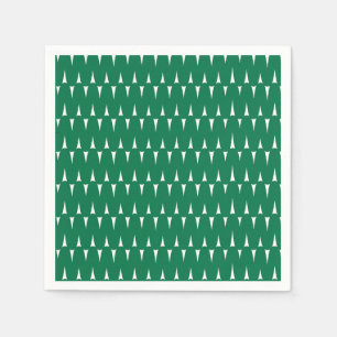 Festive Retro Bright Green Wavy Lines Christmas Napkins