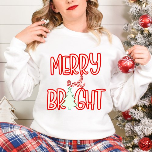 Festive Retro Holiday Sweater with Christmas Tree 