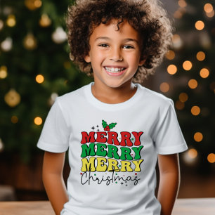 FESTIVE RETRO MERRY CHRISTMAS FAMILY  T-Shirt