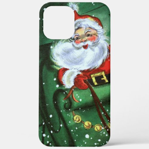 festive retro vintage Christmas Santa  iPhone 12 Pro Max Case