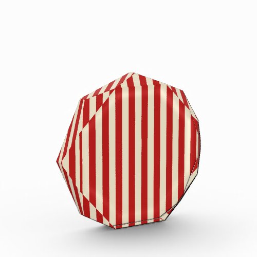 Festive Retro Vintage Vertical PopCorn Stripes Acrylic Award