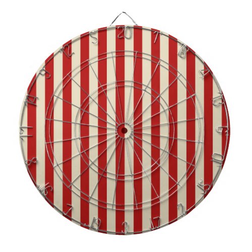 Festive Retro Vintage Vertical PopCorn Stripes Dartboard