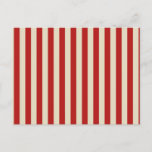 Festive Retro Vintage Vertical PopCorn Stripes Postcard
